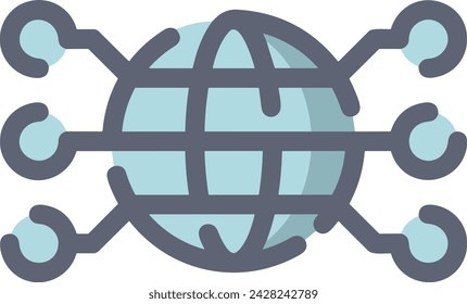 Artificial intelligence technology icon symbol vector image. Illustration of artificial intelligence futuristic information human learning software design image