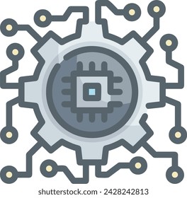 Imagen vectorial de icono de tecnología de inteligencia artificial. Ilustración de inteligencia artificial información futurista software de aprendizaje humano diseño de imagen