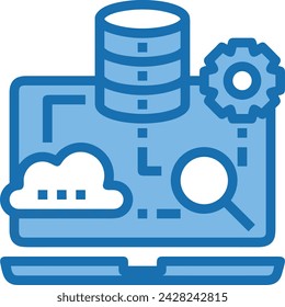 Artificial intelligence technology icon symbol vector image. Illustration of artificial intelligence futuristic information human learning software design image