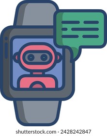 Imagen vectorial de icono de tecnología de inteligencia artificial. Ilustración de inteligencia artificial información futurista software de aprendizaje humano diseño de imagen