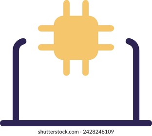 Imagen vectorial de icono de tecnología de inteligencia artificial. Ilustración de inteligencia artificial información futurista software de aprendizaje humano diseño de imagen