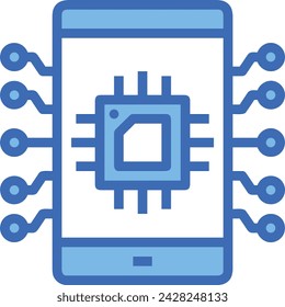 Technologie der künstlichen Intelligenz Symbol Vektor-Bild. Illustration der künstlichen Intelligenz futuristische Informationen Human Learning Software Design Bild