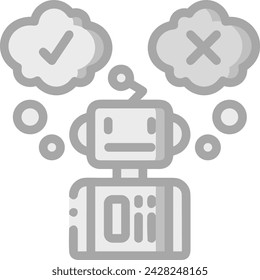 Artificial intelligence technology icon symbol vector image. Illustration of artificial intelligence futuristic information human learning software design image