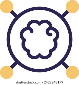 Technologie der künstlichen Intelligenz Symbol Vektor-Bild. Illustration der künstlichen Intelligenz futuristische Informationen Human Learning Software Design Bild
