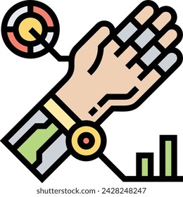 Artificial intelligence technology icon symbol vector image. Illustration of artificial intelligence futuristic information human learning software design image