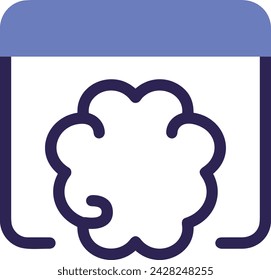 Artificial intelligence technology icon symbol vector image. Illustration of artificial intelligence futuristic information human learning software design image