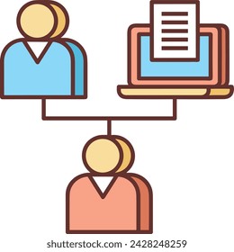 Artificial intelligence technology icon symbol vector image. Illustration of artificial intelligence futuristic information human learning software design image