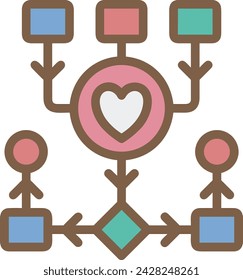 Artificial intelligence technology icon symbol vector image. Illustration of artificial intelligence futuristic information human learning software design image