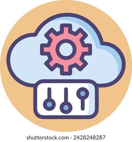 Artificial intelligence technology icon symbol vector image. Illustration of artificial intelligence futuristic information human learning software design image