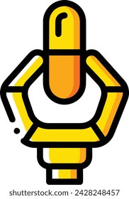 Artificial intelligence technology icon symbol vector image. Illustration of artificial intelligence futuristic information human learning software design image