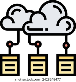 Artificial intelligence technology icon symbol vector image. Illustration of artificial intelligence futuristic information human learning software design image