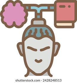 Imagen vectorial de icono de tecnología de inteligencia artificial. Ilustración de inteligencia artificial información futurista software de aprendizaje humano diseño de imagen