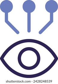Technologie der künstlichen Intelligenz Symbol Vektor-Bild. Illustration der künstlichen Intelligenz futuristische Informationen Human Learning Software Design Bild