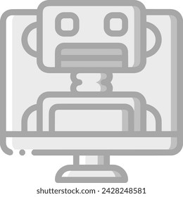 Artificial intelligence technology icon symbol vector image. Illustration of artificial intelligence futuristic information human learning software design image