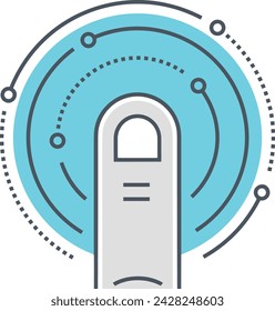 Imagen vectorial de icono de tecnología de inteligencia artificial. Ilustración de inteligencia artificial información futurista software de aprendizaje humano diseño de imagen