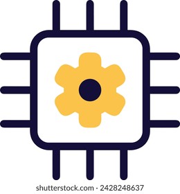 Artificial intelligence technology icon symbol vector image. Illustration of artificial intelligence futuristic information human learning software design image