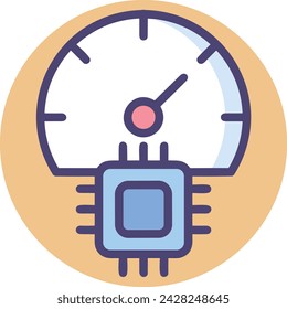 Artificial intelligence technology icon symbol vector image. Illustration of artificial intelligence futuristic information human learning software design image