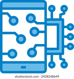 Technologie der künstlichen Intelligenz Symbol Vektor-Bild. Illustration der künstlichen Intelligenz futuristische Informationen Human Learning Software Design Bild