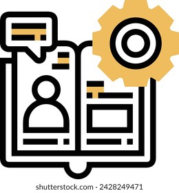 Imagen vectorial de icono de tecnología de inteligencia artificial. Ilustración de inteligencia artificial información futurista software de aprendizaje humano diseño de imagen