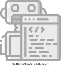 Artificial intelligence technology icon symbol vector image. Illustration of artificial intelligence futuristic information human learning software design image
