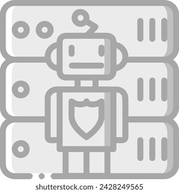 Imagen vectorial de icono de tecnología de inteligencia artificial. Ilustración de inteligencia artificial información futurista software de aprendizaje humano diseño de imagen