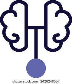 Artificial intelligence technology icon symbol vector image. Illustration of artificial intelligence futuristic information human learning software design image