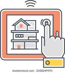 Artificial intelligence technology icon symbol vector image. Illustration of artificial intelligence futuristic information human learning software design image