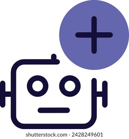 Artificial intelligence technology icon symbol vector image. Illustration of artificial intelligence futuristic information human learning software design image