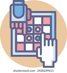 Technologie der künstlichen Intelligenz Symbol Vektor-Bild. Illustration der künstlichen Intelligenz futuristische Informationen Human Learning Software Design Bild