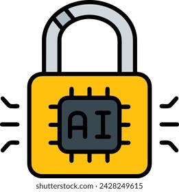 Artificial intelligence technology icon symbol vector image. Illustration of artificial intelligence futuristic information human learning software design image