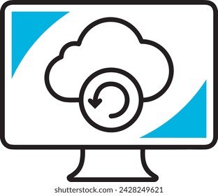 Artificial intelligence technology icon symbol vector image. Illustration of artificial intelligence futuristic information human learning software design image