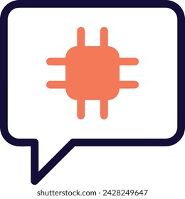 Artificial intelligence technology icon symbol vector image. Illustration of artificial intelligence futuristic information human learning software design image