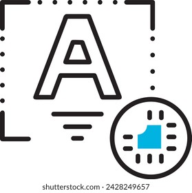 Artificial intelligence technology icon symbol vector image. Illustration of artificial intelligence futuristic information human learning software design image