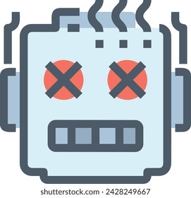 Artificial intelligence technology icon symbol vector image. Illustration of artificial intelligence futuristic information human learning software design image