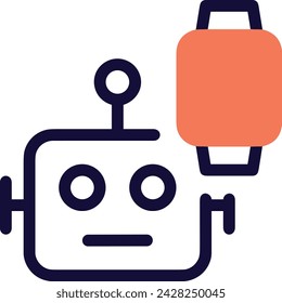Artificial intelligence technology icon symbol vector image. Illustration of artificial intelligence futuristic information human learning software design image