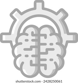 Technologie der künstlichen Intelligenz Symbol Vektor-Bild. Illustration der künstlichen Intelligenz futuristische Informationen Human Learning Software Design Bild