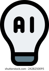 Artificial intelligence technology icon symbol vector image. Illustration of artificial intelligence futuristic information human learning software design image