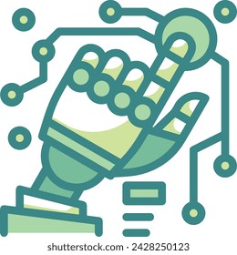 Imagen vectorial de icono de tecnología de inteligencia artificial. Ilustración de inteligencia artificial información futurista software de aprendizaje humano diseño de imagen