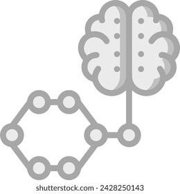 Artificial intelligence technology icon symbol vector image. Illustration of artificial intelligence futuristic information human learning software design image