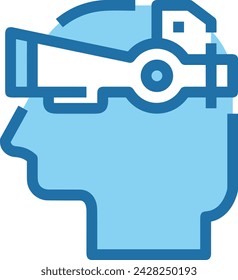 Artificial intelligence technology icon symbol vector image. Illustration of artificial intelligence futuristic information human learning software design image