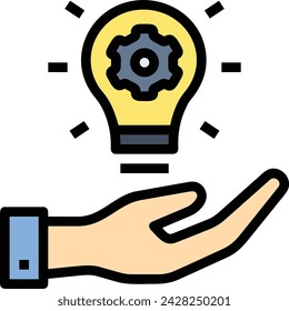 Artificial intelligence technology icon symbol vector image. Illustration of artificial intelligence futuristic information human learning software design image