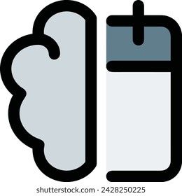 Artificial intelligence technology icon symbol vector image. Illustration of artificial intelligence futuristic information human learning software design image