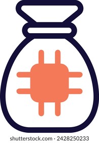 Artificial intelligence technology icon symbol vector image. Illustration of artificial intelligence futuristic information human learning software design image