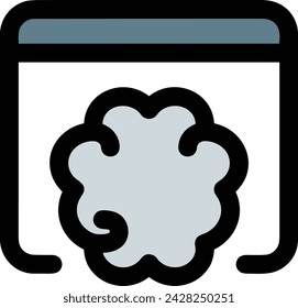 Artificial intelligence technology icon symbol vector image. Illustration of artificial intelligence futuristic information human learning software design image