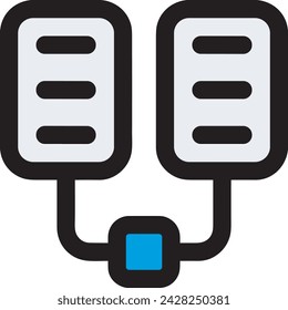 Artificial intelligence technology icon symbol vector image. Illustration of artificial intelligence futuristic information human learning software design image