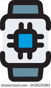 Artificial intelligence technology icon symbol vector image. Illustration of artificial intelligence futuristic information human learning software design image