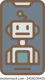 Artificial intelligence technology icon symbol vector image. Illustration of artificial intelligence futuristic information human learning software design image