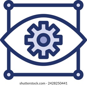 Artificial intelligence technology icon symbol vector image. Illustration of artificial intelligence futuristic information human learning software design image