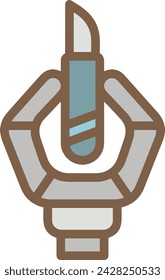 Artificial intelligence technology icon symbol vector image. Illustration of artificial intelligence futuristic information human learning software design image