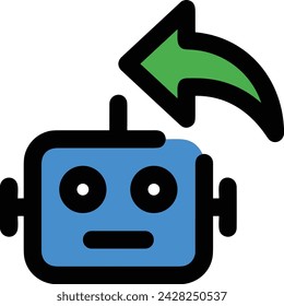 Artificial intelligence technology icon symbol vector image. Illustration of artificial intelligence futuristic information human learning software design image